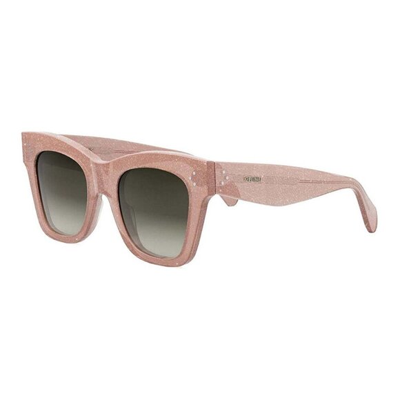 celine sunglasses CL4004IN 74F Shiny Milky Pink With Silver Glitter/Brown Gradie - Picture 1 of 5